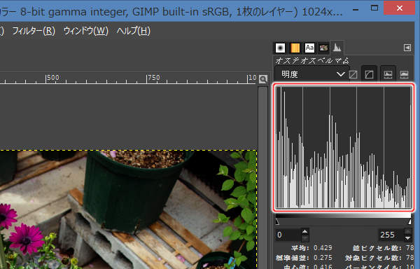 8. ヒストグラム(明度) 8. ヒストグラム(明度)